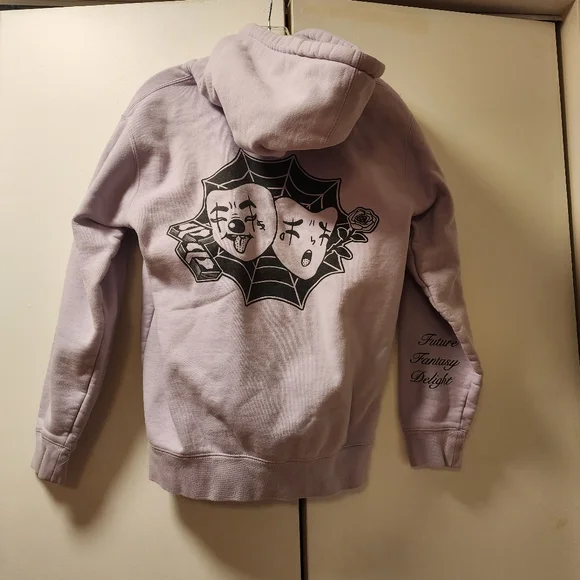 Future Fantasy Delight Lavender Hoody Laugh Now Cry Later Unisex Small Clowns - Picture 6 of 9